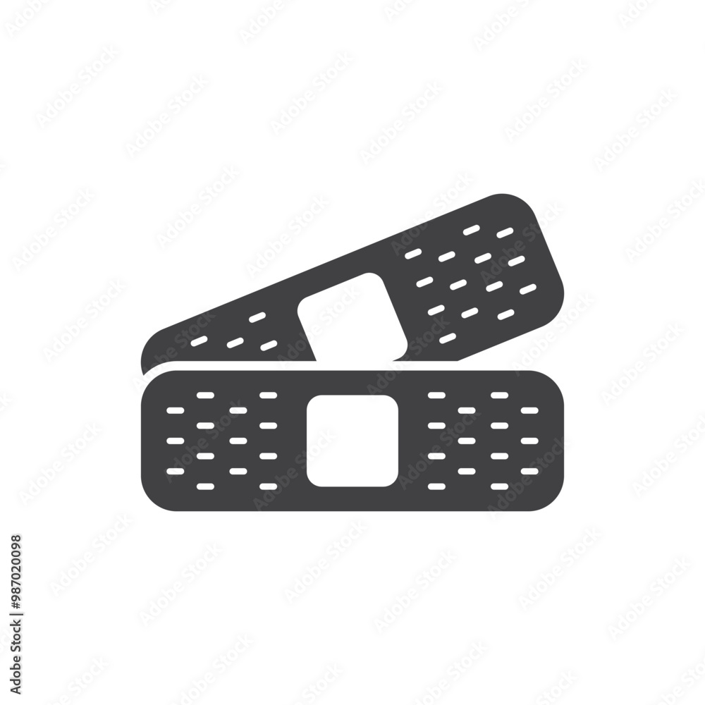 Adhesive medical plaster icon in flat style. Bandage vector illustration on isolated background. Medical sticker sign business concept. Adhesive medical plaster icon in flat style. Bandage vector illustration on isolated background. Medical sticker sign business concept.
