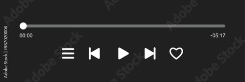 Play button icon in flat style. Music player vector illustration on isolated background. Playback interface sign business concept.