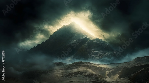 The mysterious glow of the summit of Mount Sinai