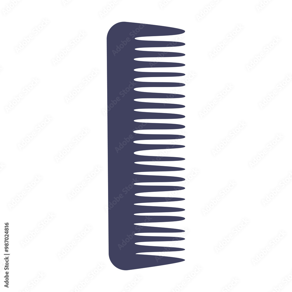 Simple hair comb with tooth in flat design. Classic grooming hairbrush. Vector illustration isolated. Simple hair comb with tooth in flat design. Classic grooming hairbrush. Vector illustration isolated.
