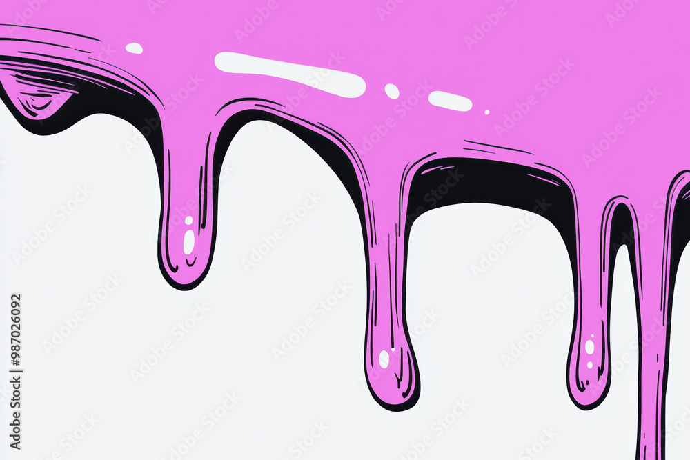 Vibrant pink paint dripping gracefully against a clean white background, perfect for creative projects and artistic expressions. Vibrant pink paint dripping gracefully against a clean white background, perfect for creative projects and artistic expressions.