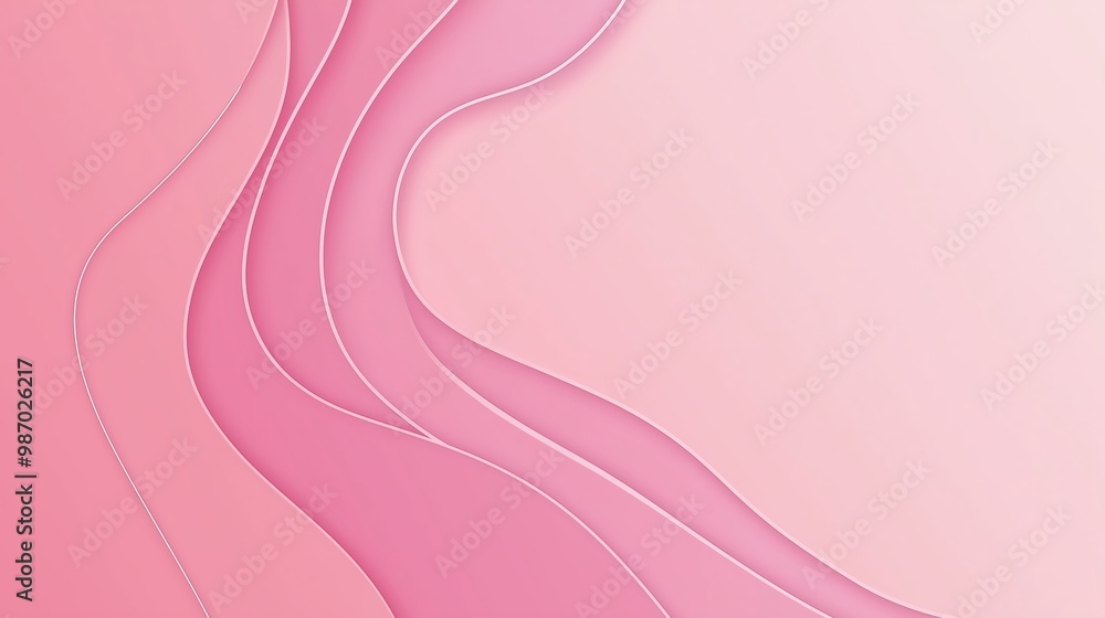 Cute pink background with simple wavy lines Cute pink background with simple wavy lines