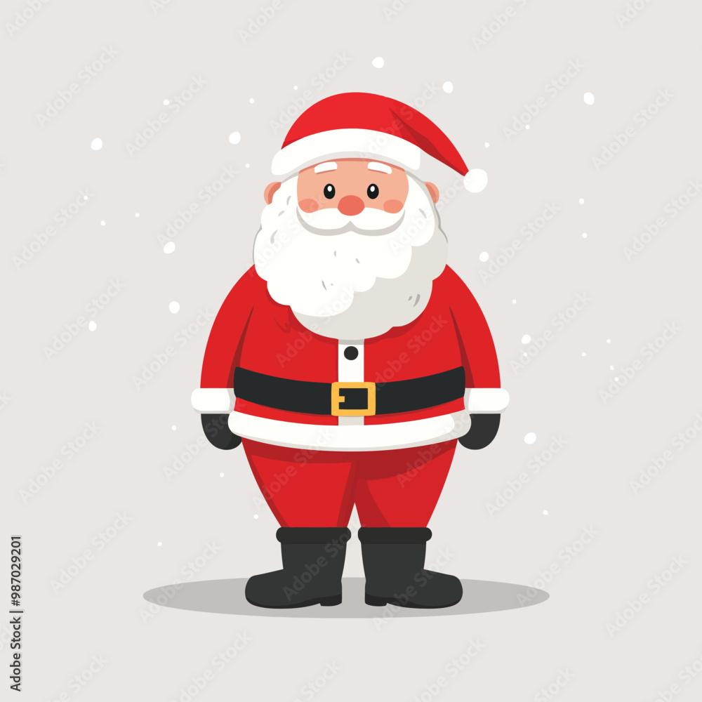 Vector portrait of Santa Claus with a jolly expression, isolated on a solid white background Vector portrait of Santa Claus with a jolly expression, isolated on a solid white background