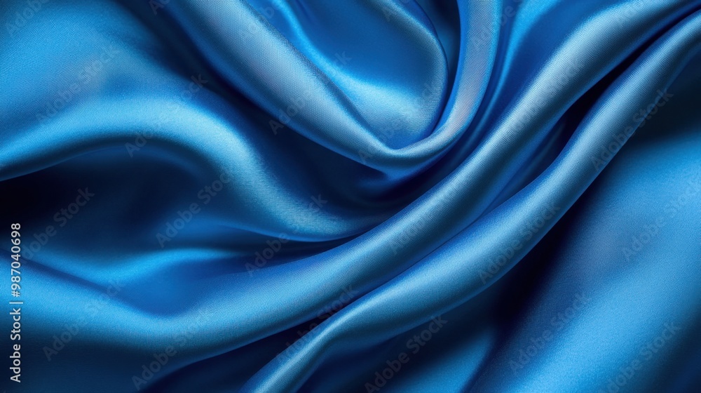 Elegant Blue Satin Fabric Texture Background Elegant Blue Satin Fabric Texture Background