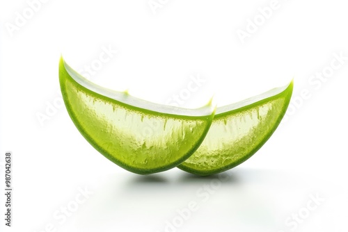 Wallpaper Mural aloe vera sliced isolated on white background, ai Torontodigital.ca