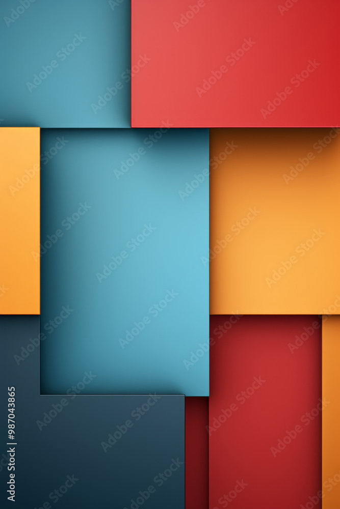 Fototapeta premium Colorful Abstract Geometric Background with Vibrant Shapes