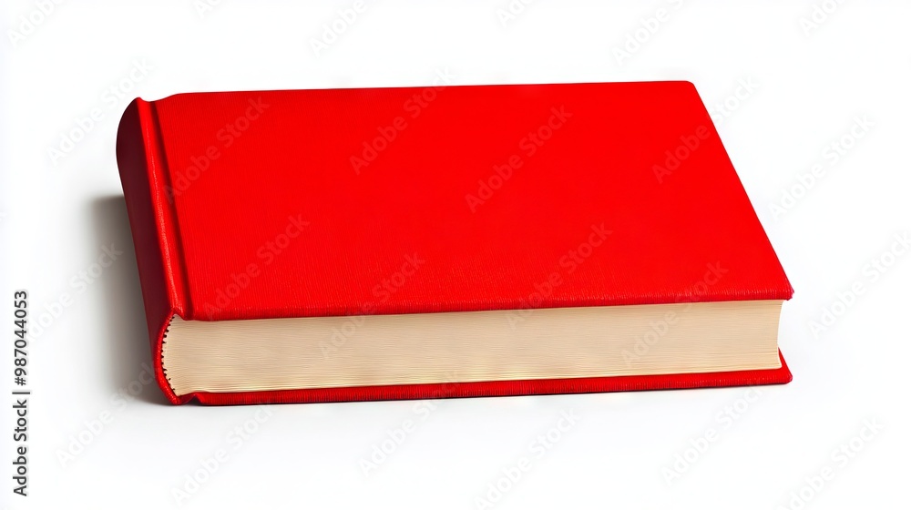 A red book on a white background A red book on a white background