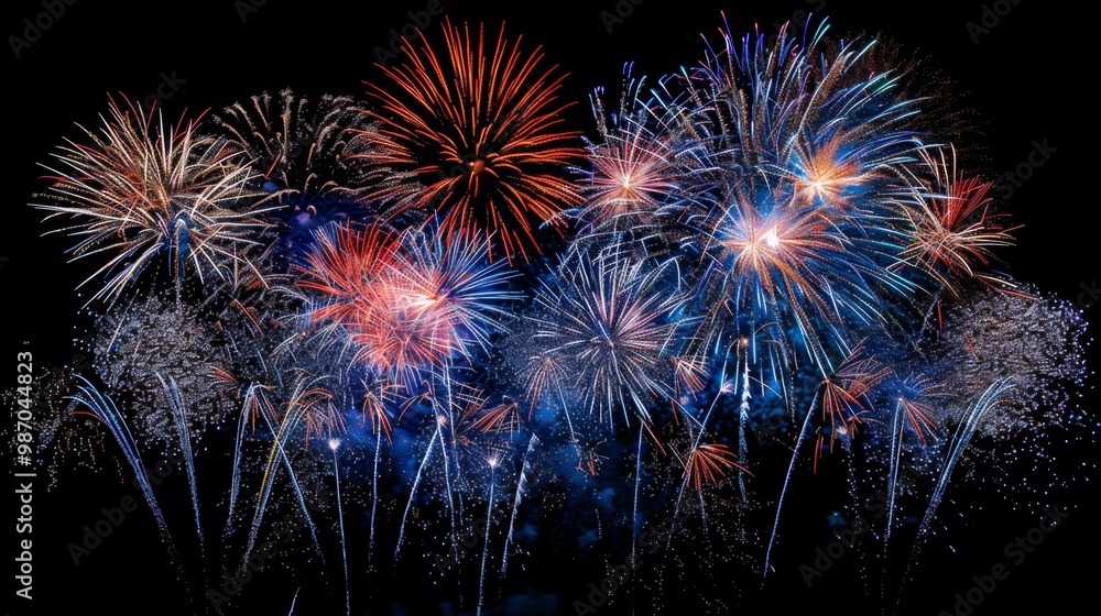 Obraz premium Spectacular Fireworks Display Lighting Up The Night Sky