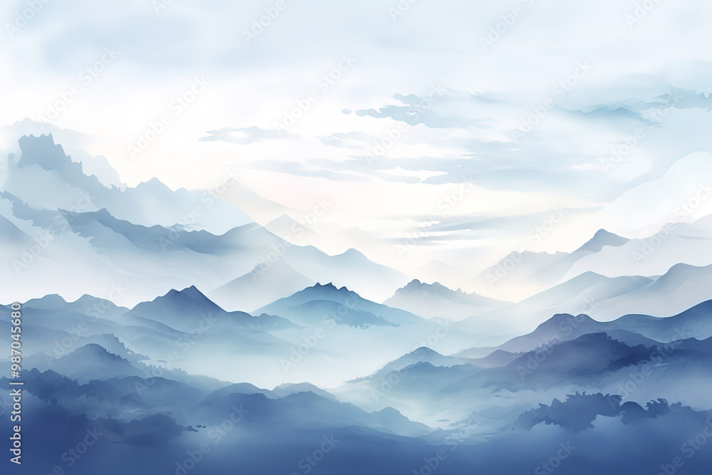 Attractive a view of a mountain range Attractive a view of a mountain range