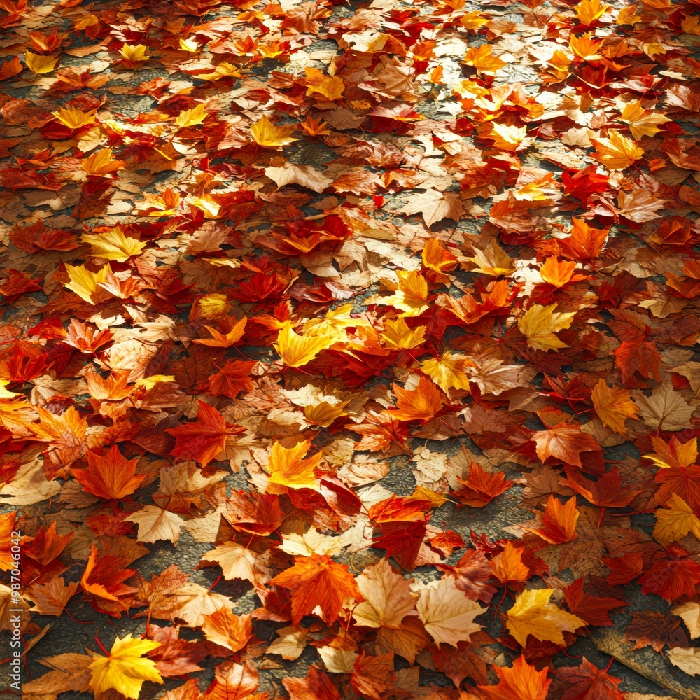 Colorful autumn leaves scattered on the ground, creating a vibrant and warm seasonal background perfect for fall-themed designs, nature articles, and greeting cards, Colorful autumn leaves scattered on the ground, creating a vibrant and warm seasonal background perfect for fall-themed designs, nature articles, and greeting cards,