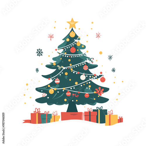 Christmas tree with presents