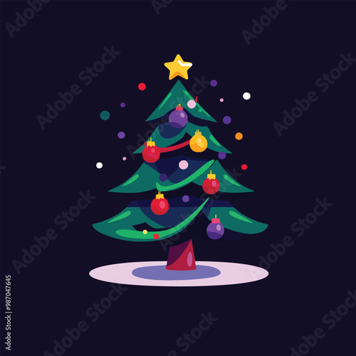 Christmas tree isolated