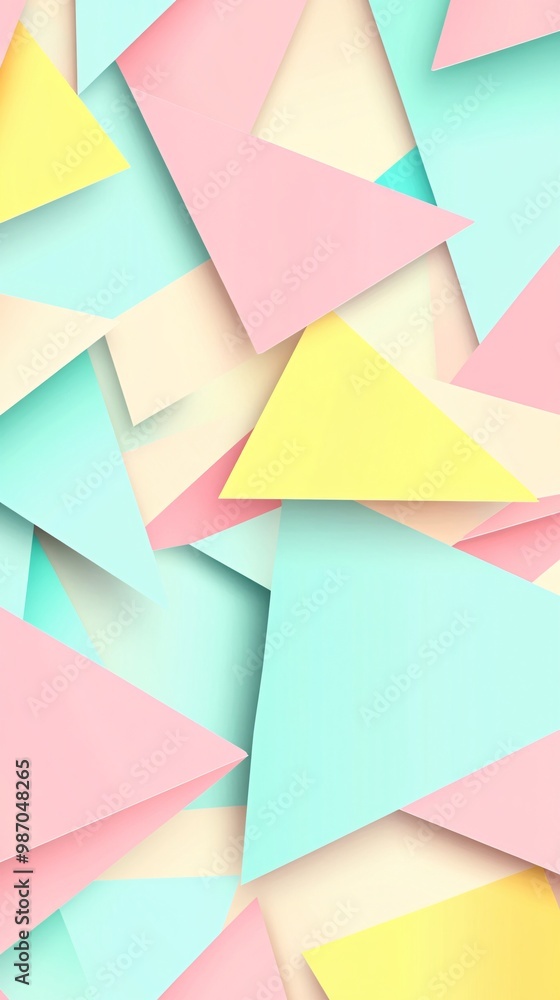 Colorful geometric paper shapes background Colorful geometric paper shapes background