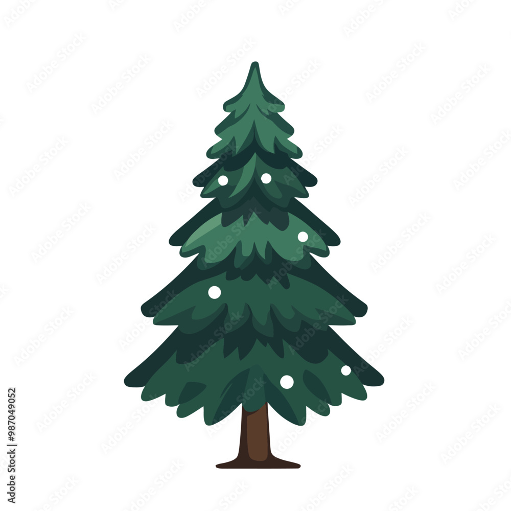 Obraz premium Vector of christmas tree isolated on white
