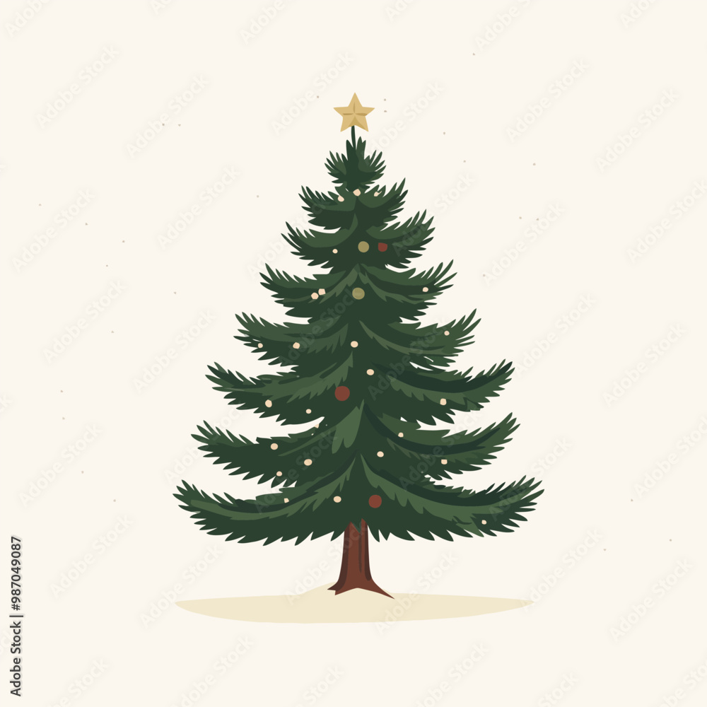 Vector of christmas tree isolated on white Vector of christmas tree isolated on white