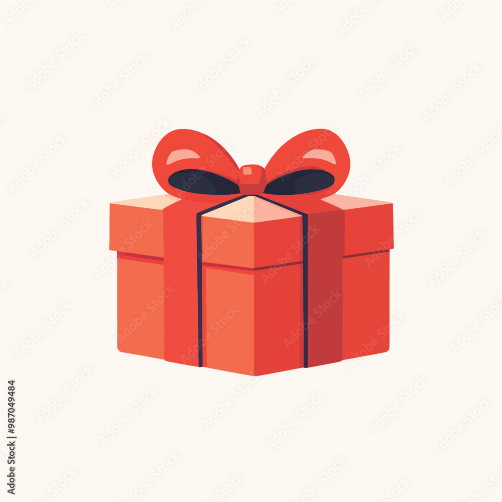 red gift box with ribbon red gift box with ribbon