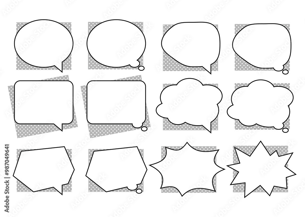Obraz premium シンプルな吹き出しセット38