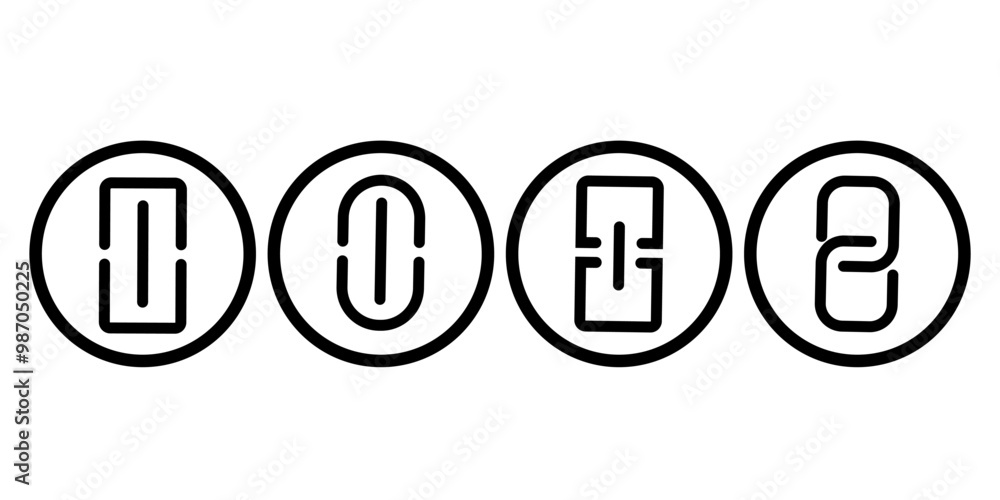 Link vector icon set. Connection chain vector symbol for UI design. Link vector icon set. Connection chain vector symbol for UI design.
