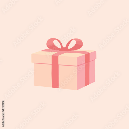 pink gift box with ribbon