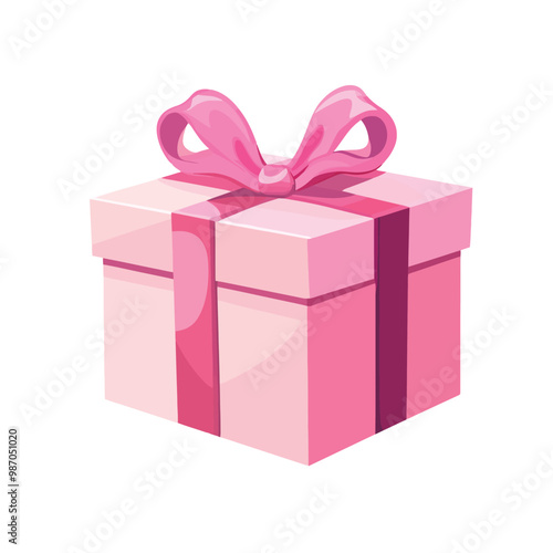 pink gift box with ribbon