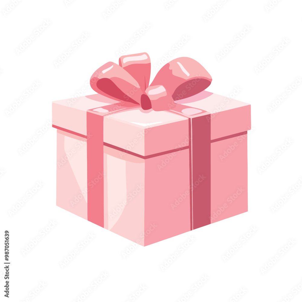 Fototapeta premium pink gift box with ribbon