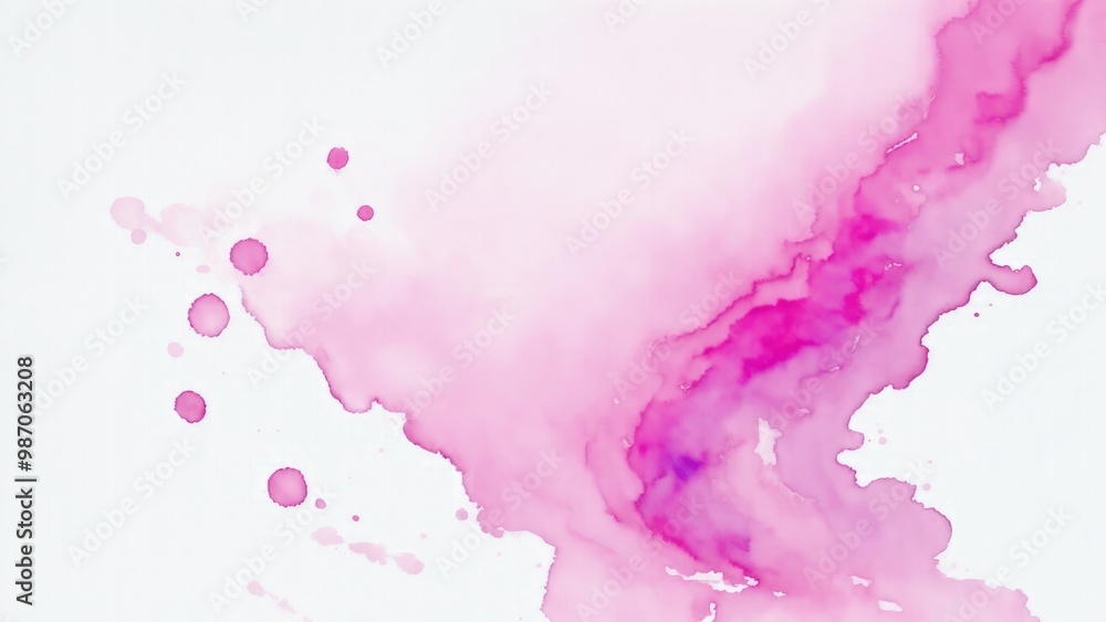 Soft Pink Watercolor on Clean White Background Soft Pink Watercolor on Clean White Background