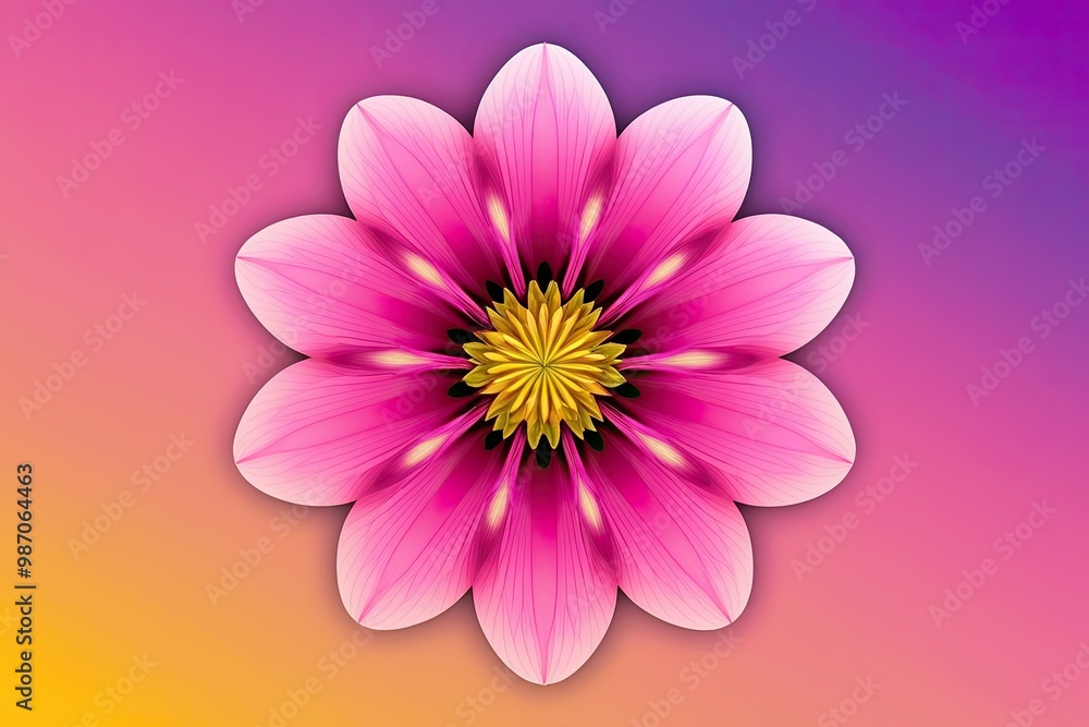Pink Dahlia, Vibrant Flower, Floral Mandala Pink Dahlia, Vibrant Flower, Floral Mandala