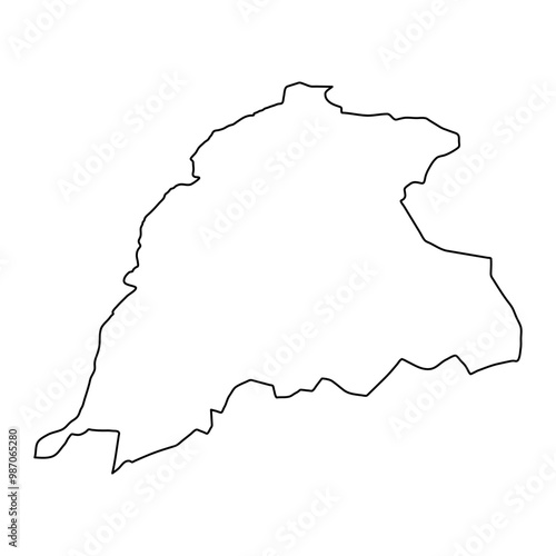 Bannu district map, administrative division of Pakistan. Vector illustration. photo