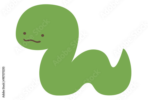 シンプルでかわいい蛇のイラスト