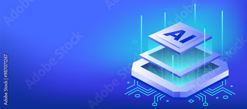 Artificial Intelligence AI Chip Technology Banner