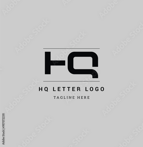 HQ letter logo and icon design