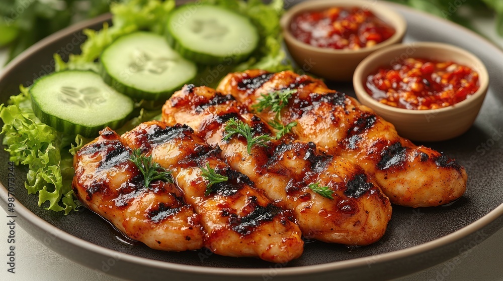 Grilled Chicken with Chili Sauce Grilled Chicken with Chili Sauce