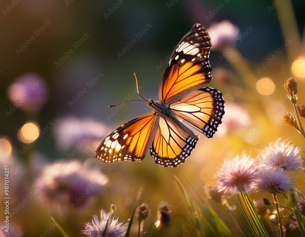 Obraz premium butterfly on flower