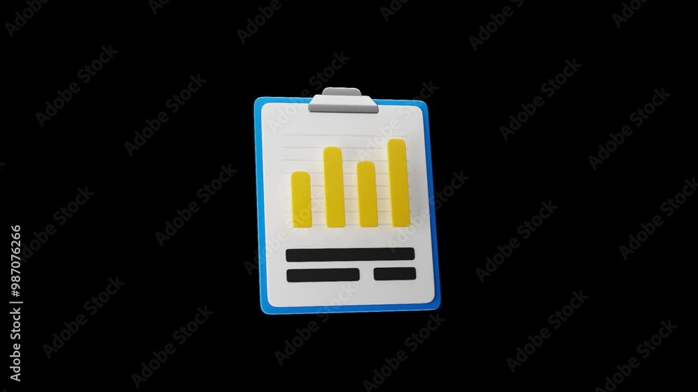 Business Report 3D Animation | Alpha Channel Business Report 3D Animation | Alpha Channel