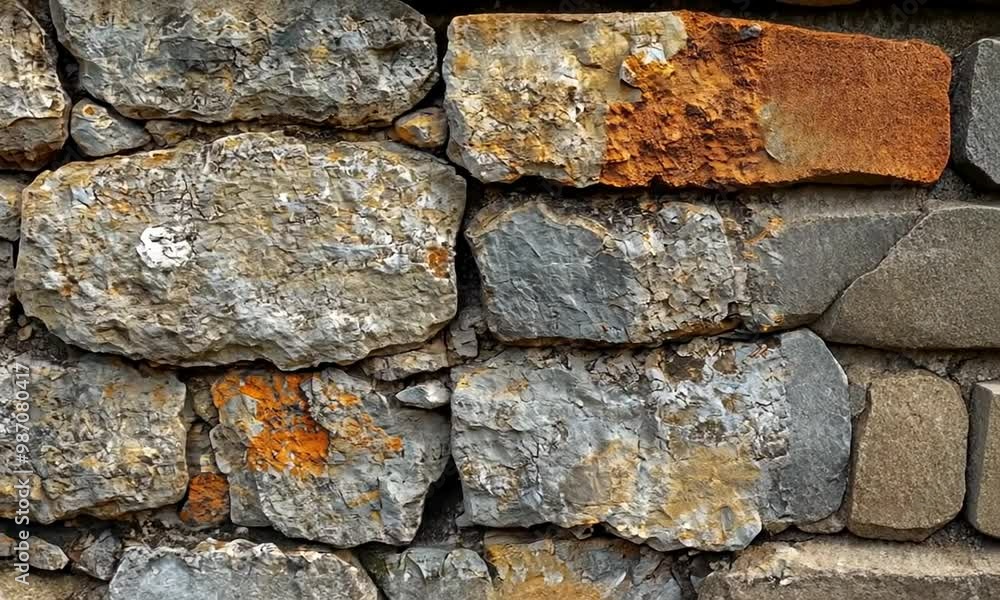 Close-up Stone Wall Texture Close-up Stone Wall Texture