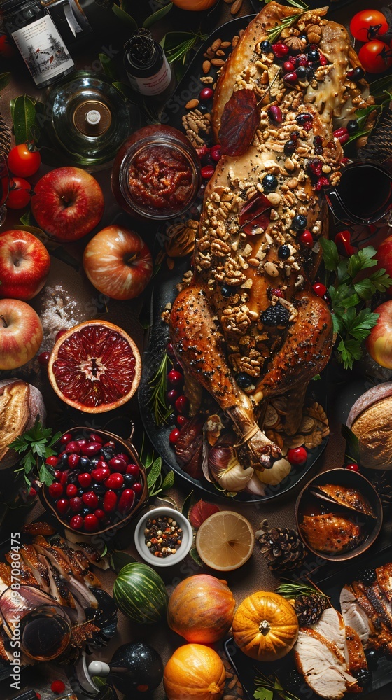 thanksgiving feast on table thanksgiving feast on table