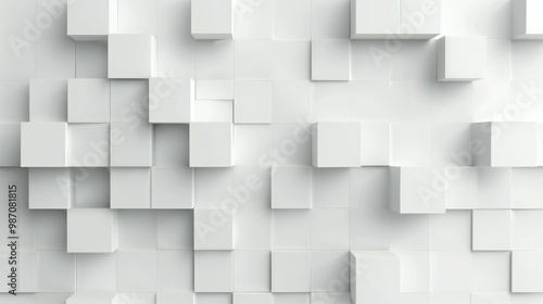 abstract cubical white background