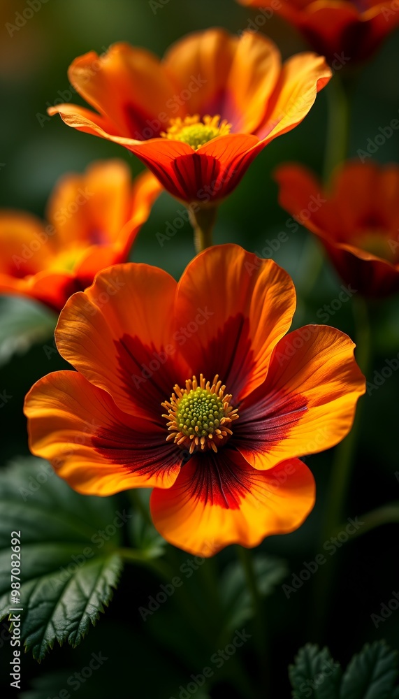 Vibrant Orange Flowers Blooming in Sunlit Garden Phone wallpaper Vibrant Orange Flowers Blooming in Sunlit Garden Phone wallpaper