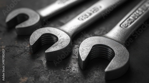 Close Up of Wrenches on a Surface