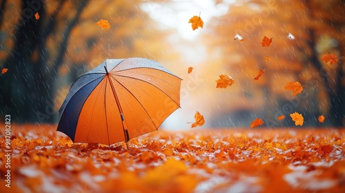 Autumn Rain Umbrella