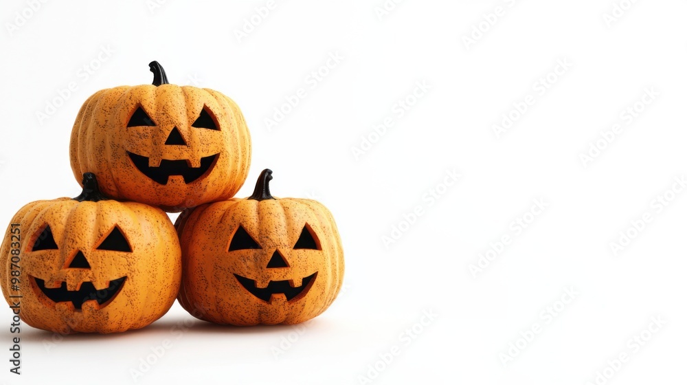 halloween pumpkins isolated on white background halloween pumpkins isolated on white background