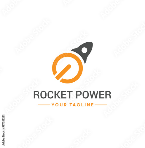 Rocket Power Logo design with an icon logo