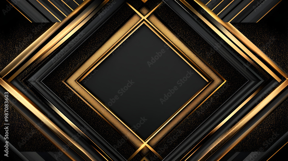 Golden Geometric Abstract Design Golden Geometric Abstract Design