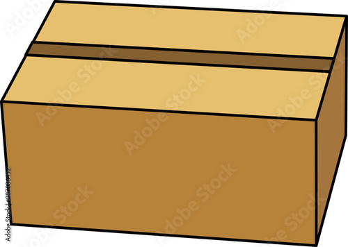 ダンボール　ボックス　60サイズ 　260×190×110　主線あり　ガムテープ　カラー