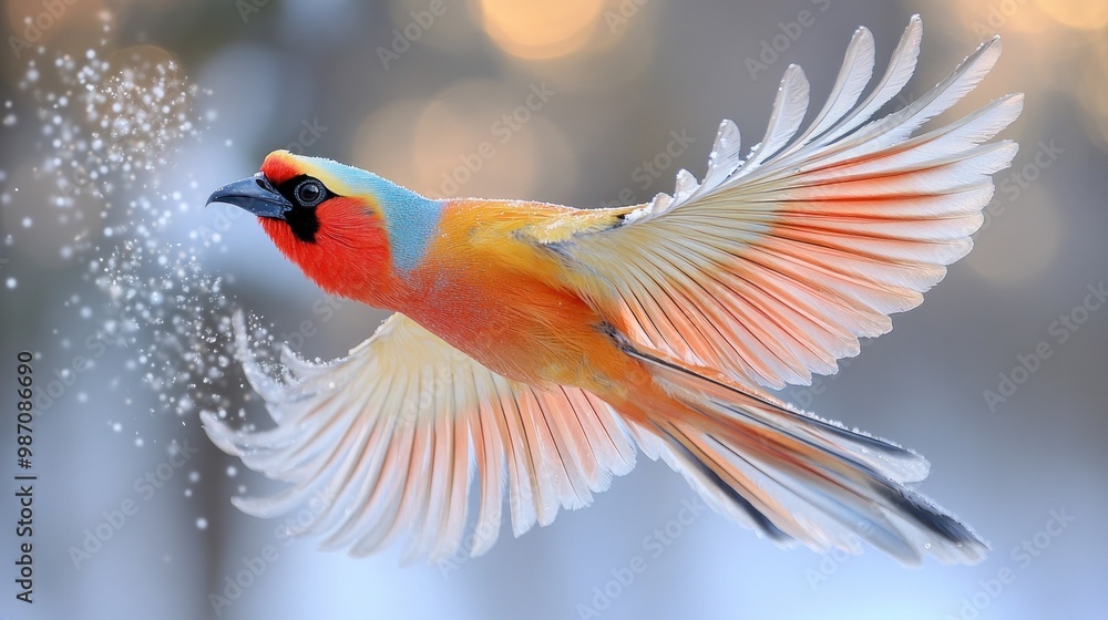 Colorful Bird in Flight Colorful Bird in Flight