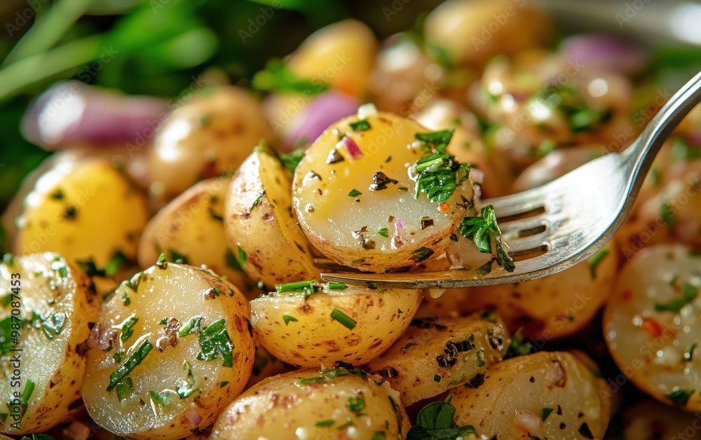 Close-up of a Delicious Potato Salad Close-up of a Delicious Potato Salad