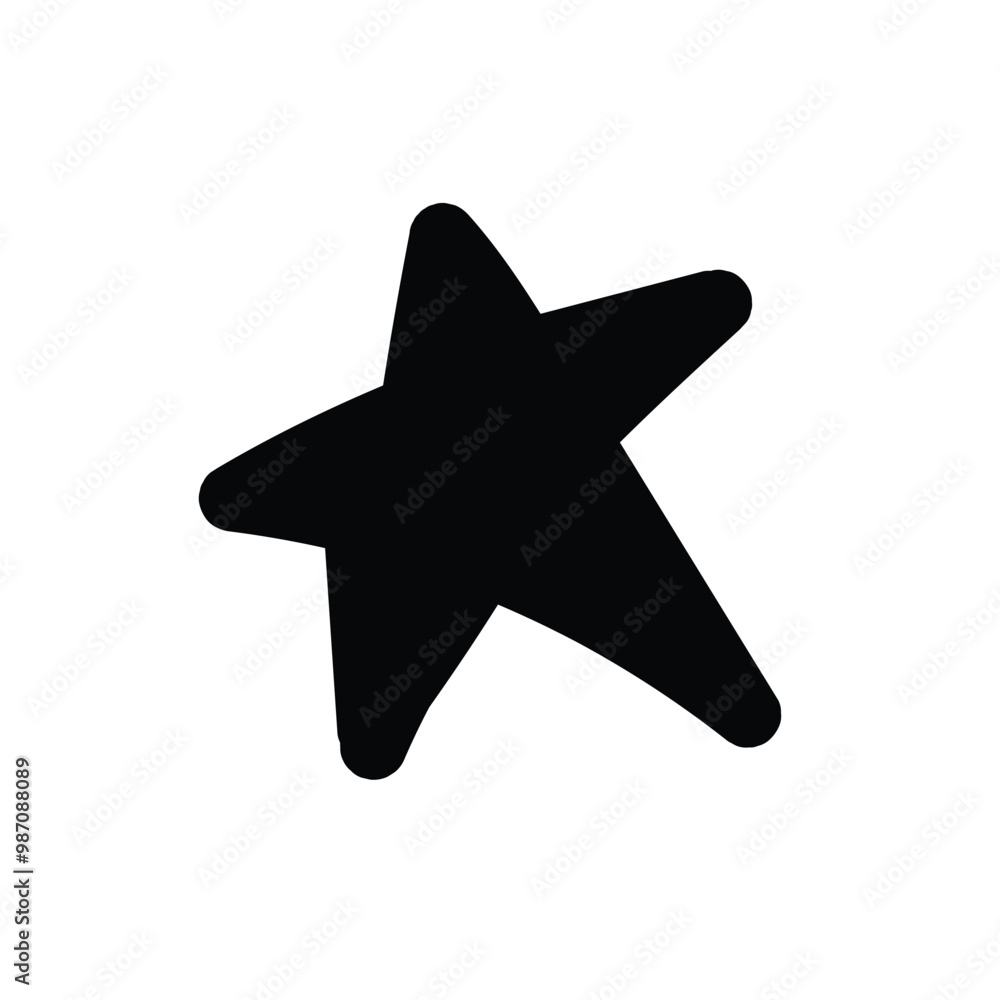 Star doodle hand drawn icon isolated on white background. Vector illustration Star doodle hand drawn icon isolated on white background. Vector illustration