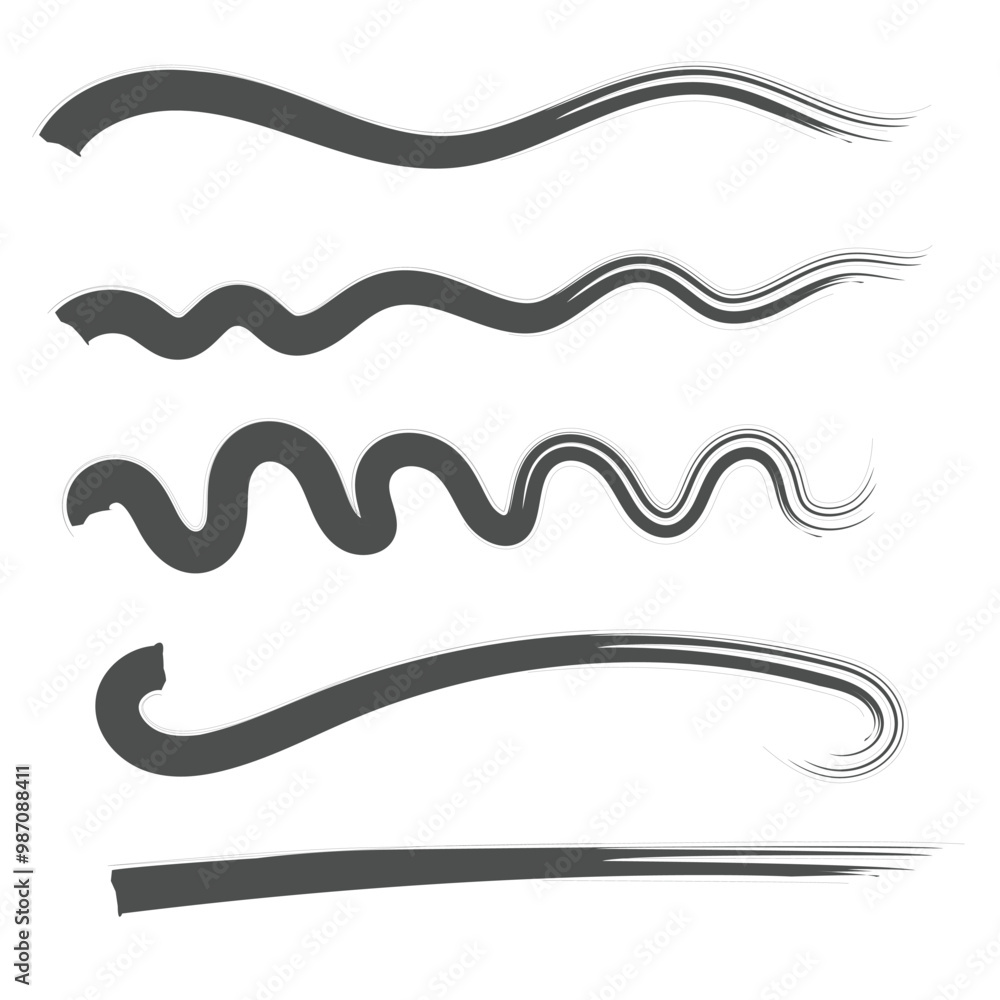 Grunge brush stroke set isolated on white background. Vector illustration Grunge brush stroke set isolated on white background. Vector illustration