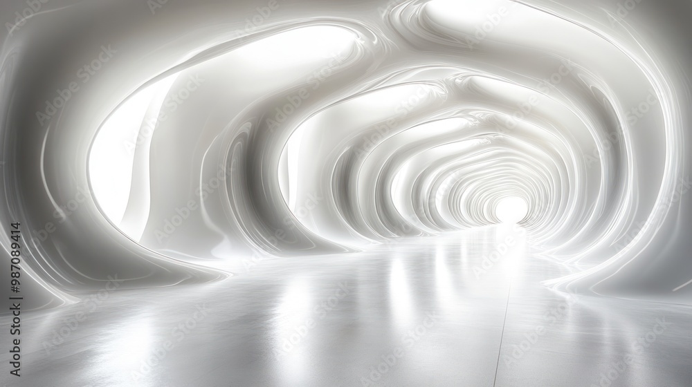 Obraz premium White Tunnel Architecture