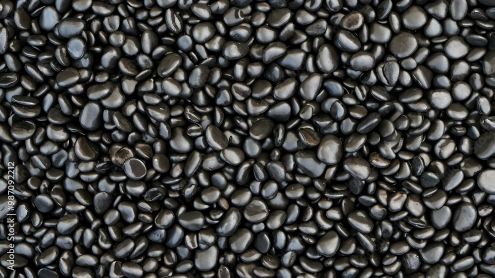 black shiny pebbles flat surface texture background black shiny pebbles flat surface texture background